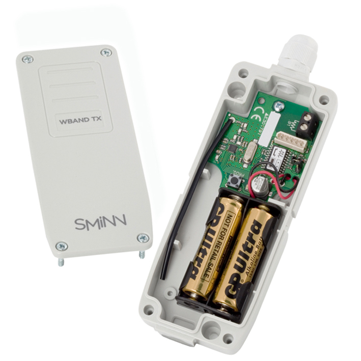 imagen de transmisor wireless band a batería.