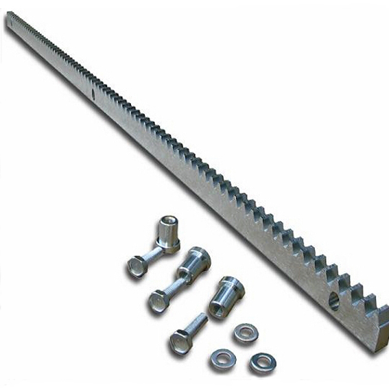 Cremallera de un metro para puertas correderas tornillería y separadores incluidos.