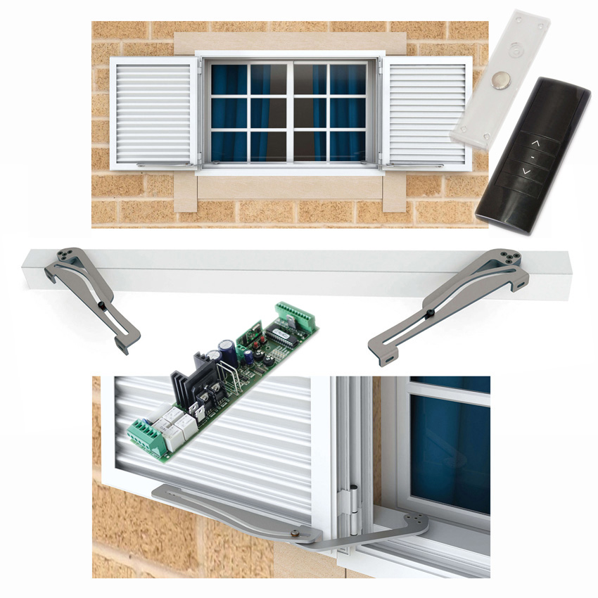 imagen kit 2 motores ventanas batientes 24Vdc.