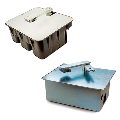 imagen caja de cimentación motores enterrados para puertas batientes
