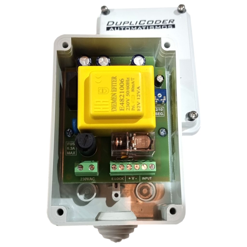 imagen cuadro fuente temporizada de 230 Vac.